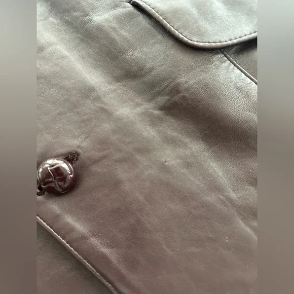 Vintage Diamond Leather Oversized Blazer – Burgundy Oxblood – 90s Slouchy Fit